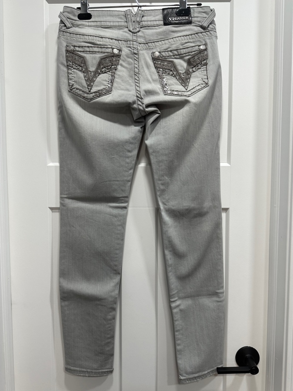 Vigoss The Chelsea Skinny Women's Light Gray Jeans Size 7/8 x 31”